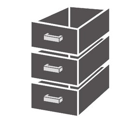 Combisteel Ladenblok 1 3 monoblock soft closing Combisteel Ladenblok 1 3 monoblock soft closing