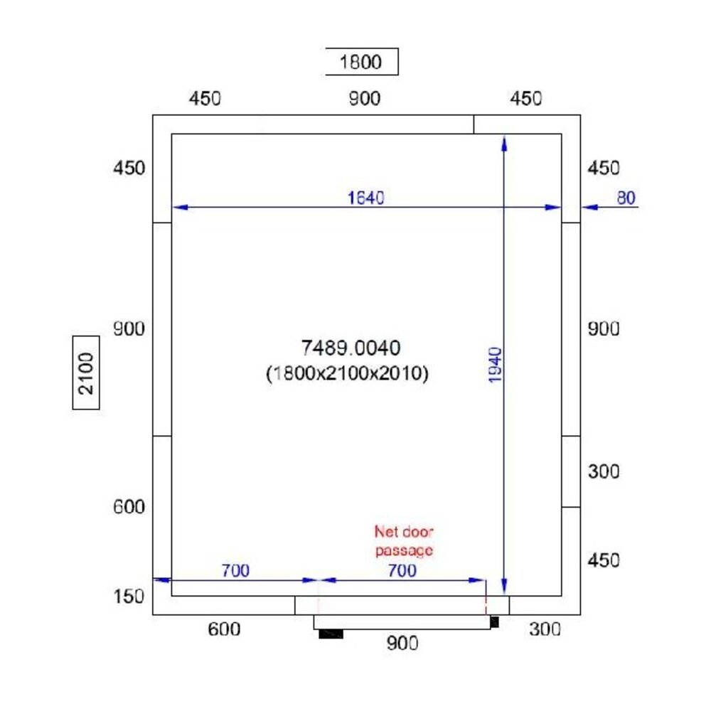 Combisteel Koel vriescel 1800x2100x2010 | 7489.0040 Combisteel Koel vriescel 1800x2100x2010 | 7489.0040