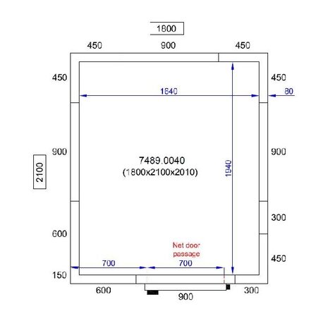 Combisteel Koel vriescel 1800x2100x2010 | 7489.0040 Combisteel Koel vriescel 1800x2100x2010 | 7489.0040