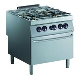 Combisteel Pro 900 gas fornuis 4 br. met gasoven Combisteel Pro 900 gas fornuis 4 br. met gasoven