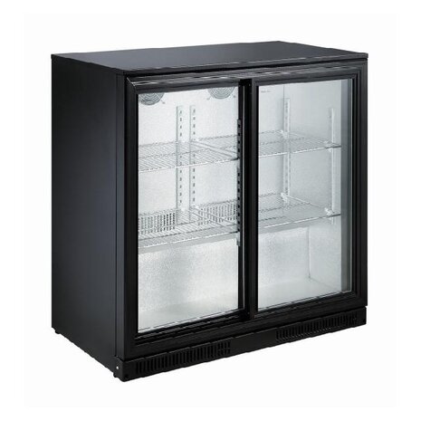 Combisteel Barkoeler zwart 2 schuifdeuren | 7455.1315