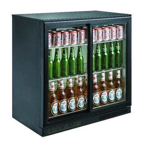 Combisteel Barkoeler zwart 2 schuifdeuren | 7455.1315