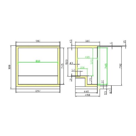Combisteel Barkoeler zwart 2 schuifdeuren | 7455.1315