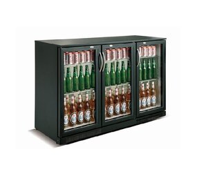 Combisteel Barkoeler zwart 3 deuren Combisteel Barkoeler zwart 3 deuren