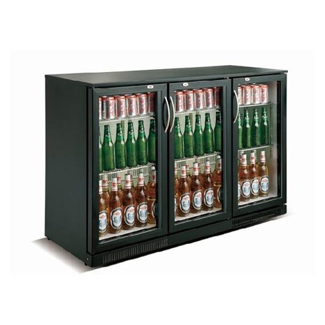 Combisteel Barkoeler zwart 3 deuren | 7455.1310 Combisteel Barkoeler zwart 3 deuren | 7455.1310