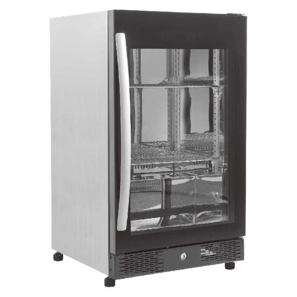 Combisteel Barkoeler zwart 1 volledige glasdeur | 7455.1301 Combisteel Barkoeler zwart 1 volledige glasdeur | 7455.1301
