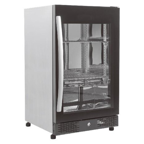 Combisteel Barkoeler zwart 1 volledige glasdeur | 7455.1301 Combisteel Barkoeler zwart 1 volledige glasdeur | 7455.1301
