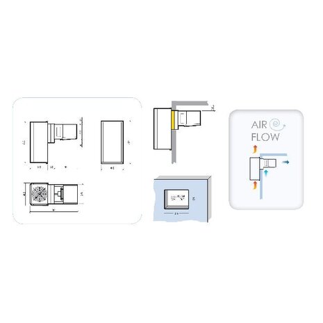Combisteel Wandunit insteek vries 3,7-5,2 m3 smal | 7492.0135