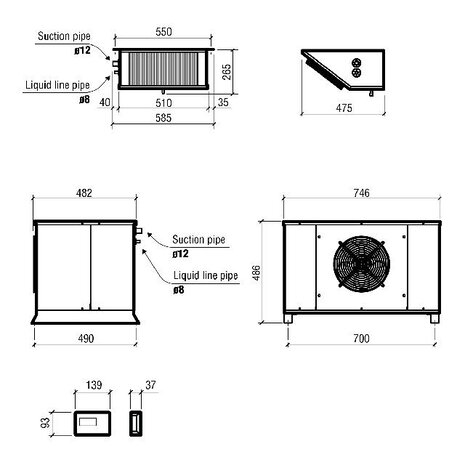 Combisteel Split unit koel 5.59-15.43 m3 | 7480.0005 Combisteel Split unit koel 5.59-15.43 m3 | 7480.0005
