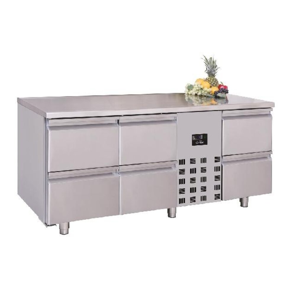 Combisteel 700 koelwerkbank 6 laden monoblock | 7489.5380 Combisteel 700 koelwerkbank 6 laden monoblock | 7489.5380