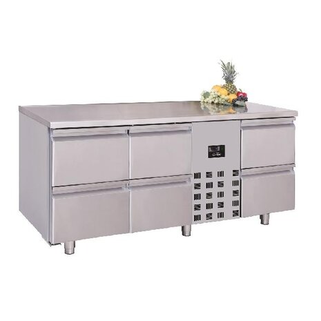 Combisteel 700 koelwerkbank 6 laden monoblock | 7489.5380 Combisteel 700 koelwerkbank 6 laden monoblock | 7489.5380