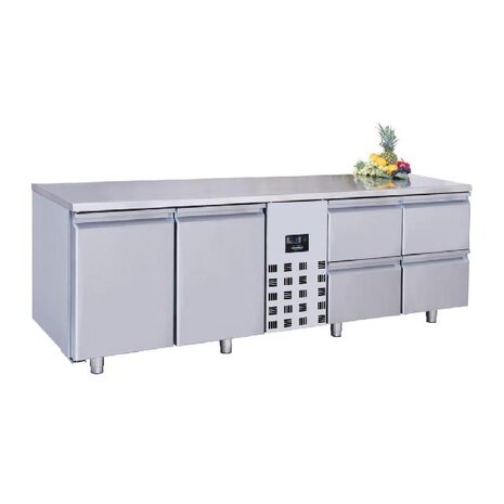 Combisteel 700 koelwerkbank 2drs 4 laden monoblock | 7489.5370