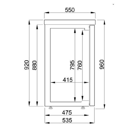 Combisteel Barkoeler zwart 2 glasdeuren | 7489.5285 Combisteel Barkoeler zwart 2 glasdeuren | 7489.5285