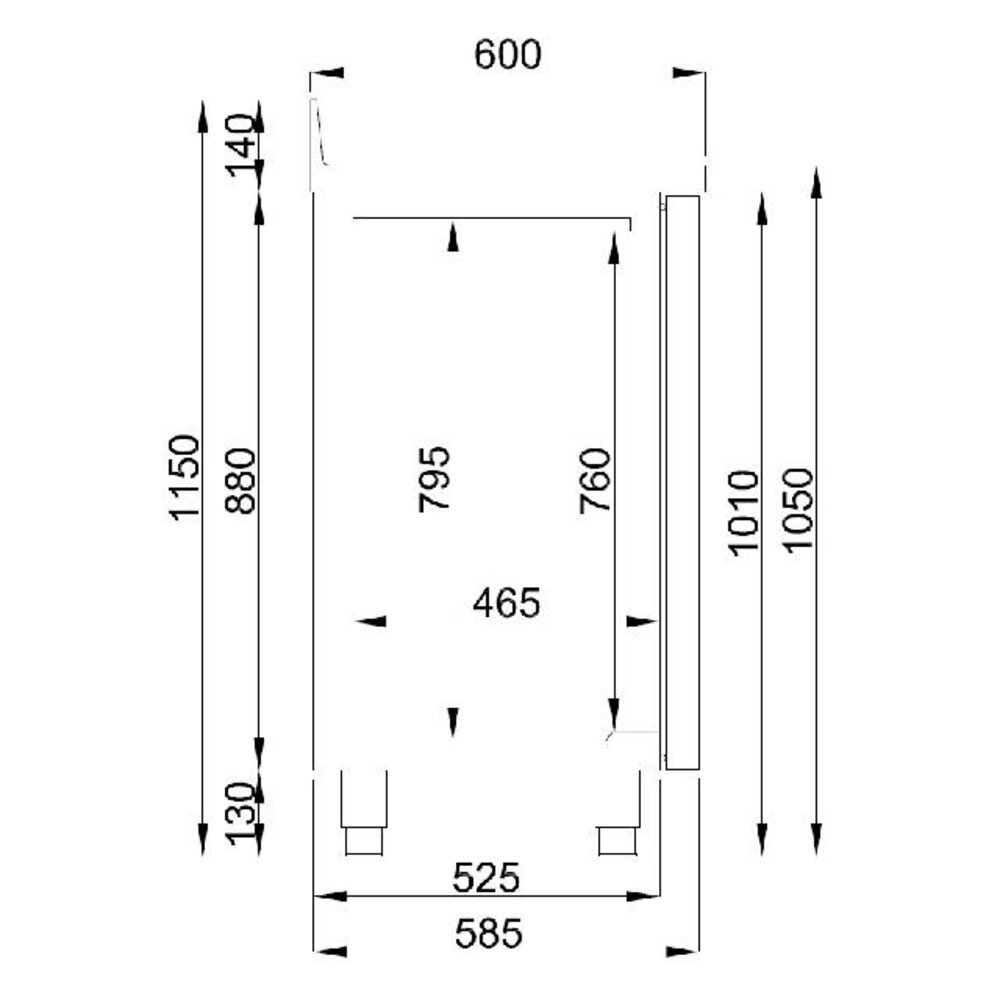 Combisteel 600 koelwerkbank 3 deuren incl. afkloplade voor koffie | 7489.5265 Combisteel 600 koelwerkbank 3 deuren incl. afkloplade voor koffie | 7489.5265