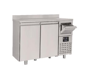 Combisteel 600 koelwerkbank 2 deuren  incl. afkloplade voor koffie