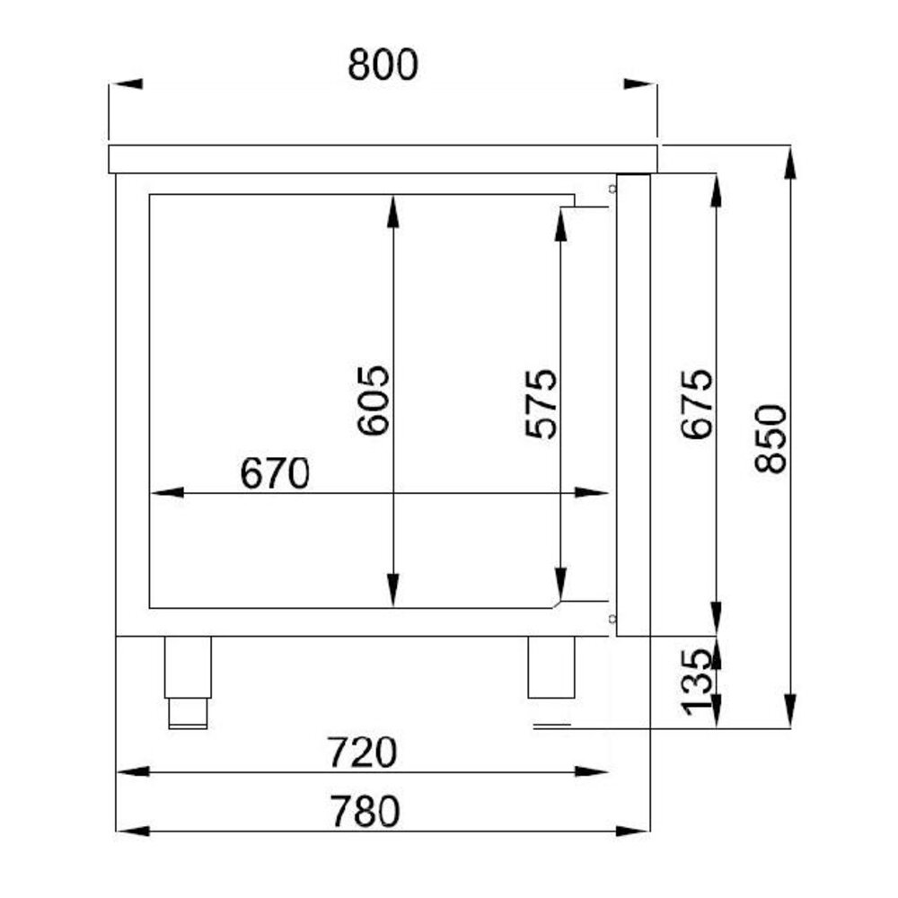 Combisteel Bakkerskoelwerkbank 3 deurs | 7489.5255 Combisteel Bakkerskoelwerkbank 3 deurs | 7489.5255