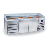 Combisteel Pizzawerkbank 2 deuren 5 laden Combisteel Pizzawerkbank 2 deuren 5 laden