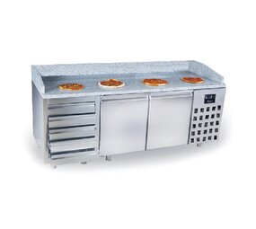 Combisteel Pizzawerkbank 2 deuren 5 laden Combisteel Pizzawerkbank 2 deuren 5 laden
