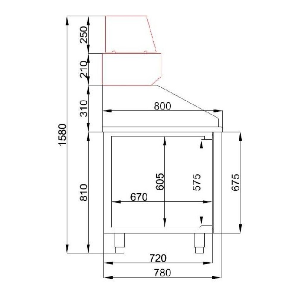 Combisteel Pizzawerkbank 3 deuren | 7489.5225 Combisteel Pizzawerkbank 3 deuren | 7489.5225