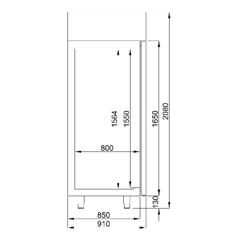 Combisteel Bakkersvrieskast monoblock | 7489.5195 Combisteel Bakkersvrieskast monoblock | 7489.5195