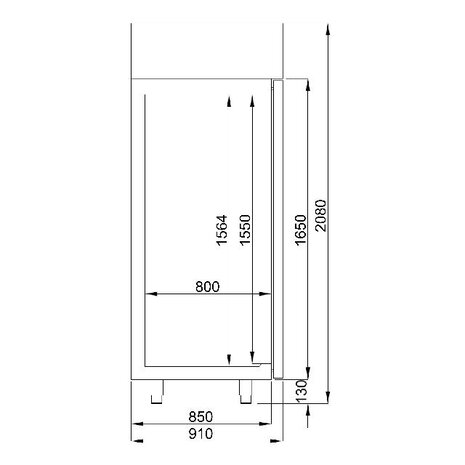 Combisteel Bakkersvrieskast monoblock | 7489.5195 Combisteel Bakkersvrieskast monoblock | 7489.5195