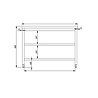 Combisteel 800 werktafel 2 schappen 2100 | 7812.0329 Combisteel 800 werktafel 2 schappen 2100 | 7812.0329