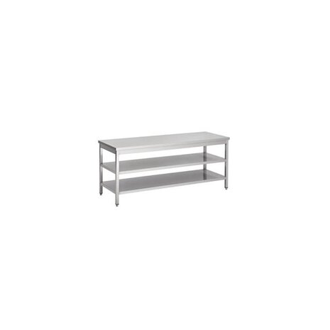 Combisteel 800 werktafel 2 schappen 1200 | 7812.0322