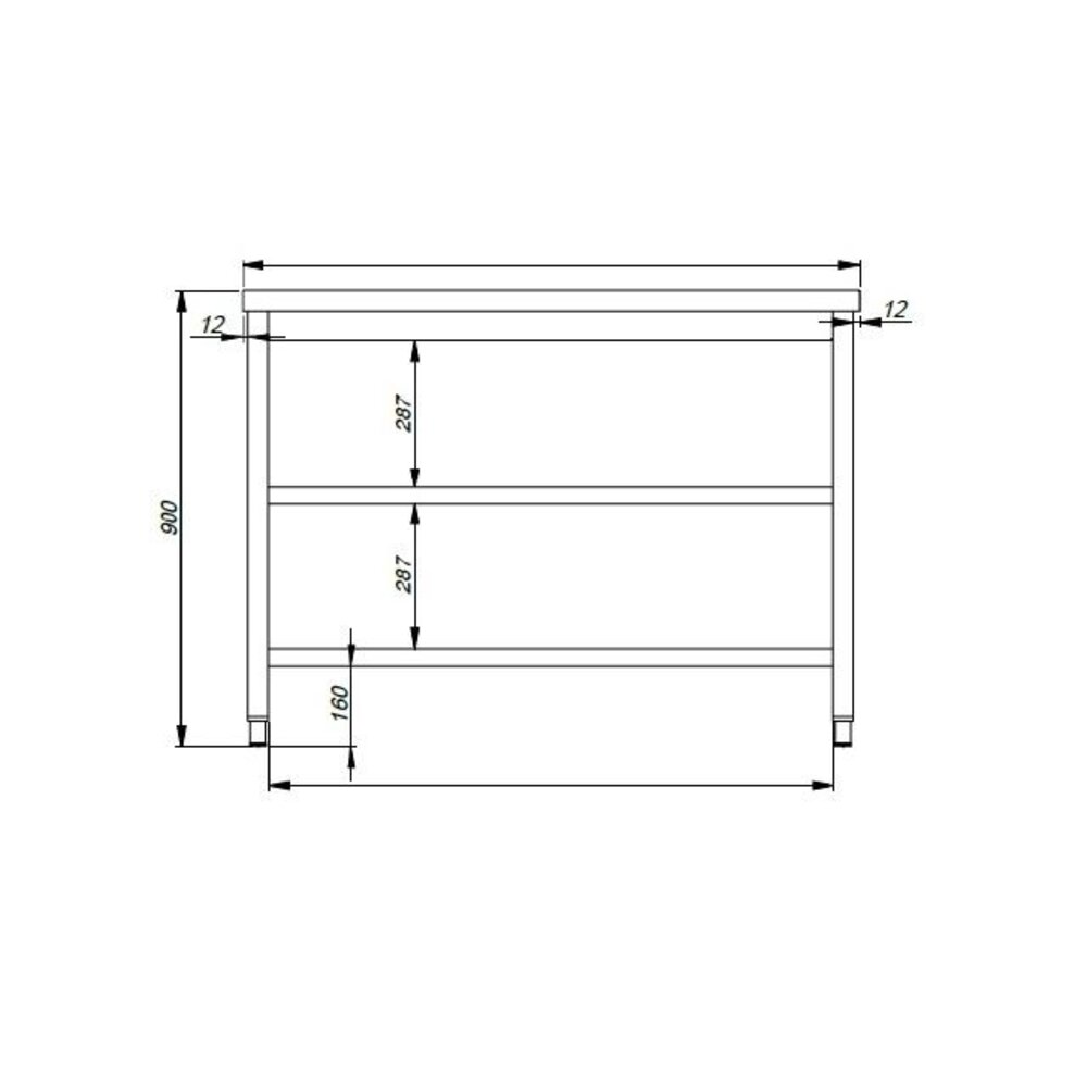 Combisteel 800 werktafel 2 schappen 1100 | 7812.0321 Combisteel 800 werktafel 2 schappen 1100 | 7812.0321