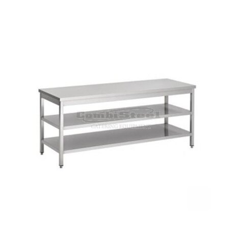 Combisteel 700 werktafel 2 schappen 2700 | 7812.0313 Combisteel 700 werktafel 2 schappen 2700 | 7812.0313