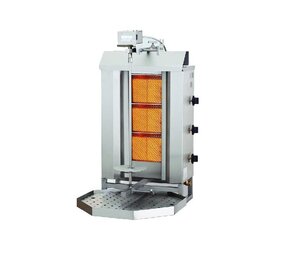 Combisteel Gyros grill gas motor boven 3 hittezones Combisteel Gyros grill gas motor boven 3 hittezones