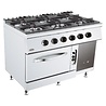 Combisteel Base 700 gasfornuis 6 br. met gasoven | 7178.0420 Combisteel Base 700 gasfornuis 6 br. met gasoven | 7178.0420