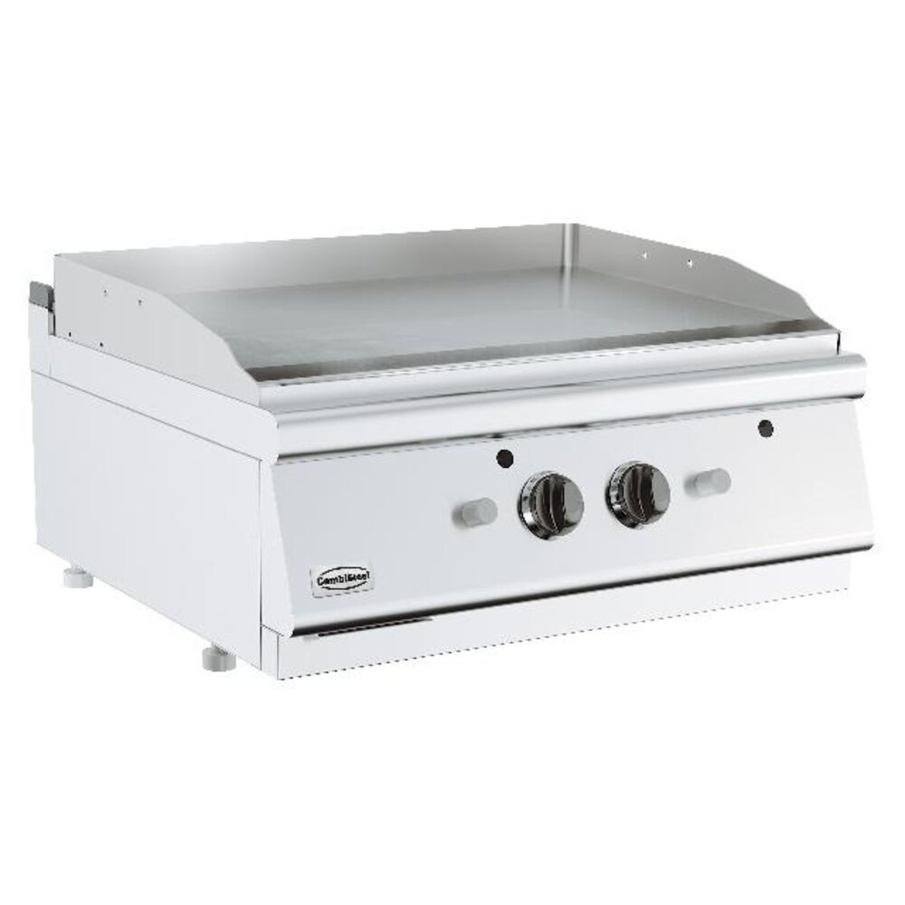 Combisteel Base 700 gasbakplaat chroom dubbel tafelmodel | 7178.0260