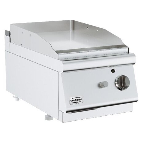 Combisteel Base 700 gasbakplaat chroom enkel tafelmodel | 7178.0255 Combisteel Base 700 gasbakplaat chroom enkel tafelmodel | 7178.0255