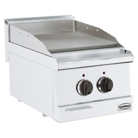 Combisteel Base 600 bakplaat elek. geribd enk | 7178.0045