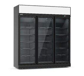 Combisteel Vrieskast 3 glasdeuren zwart ins-1530f bl Combisteel Vrieskast 3 glasdeuren zwart ins-1530f bl