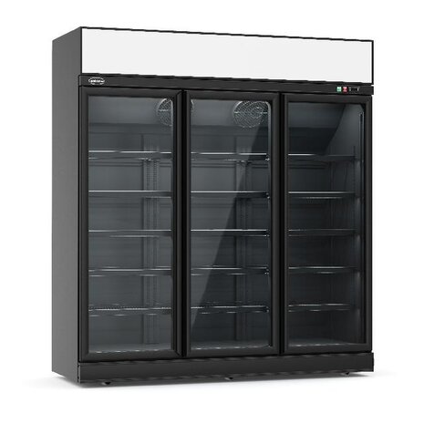 Combisteel Koelkast 3 glasdeuren zwart ins-1530r bl | 7455.2415 Combisteel Koelkast 3 glasdeuren zwart ins-1530r bl | 7455.2415