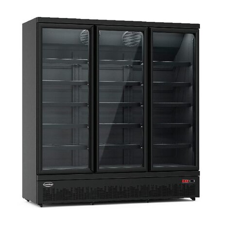 Combisteel Koelkast 3 glasdeuren zwart jde-1530r bl | 7455.2235 Combisteel Koelkast 3 glasdeuren zwart jde-1530r bl | 7455.2235
