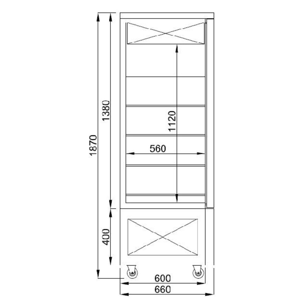 Combisteel Gekoelde gebaksvitrine chocolade | 7489.5395 Combisteel Gekoelde gebaksvitrine chocolade | 7489.5395