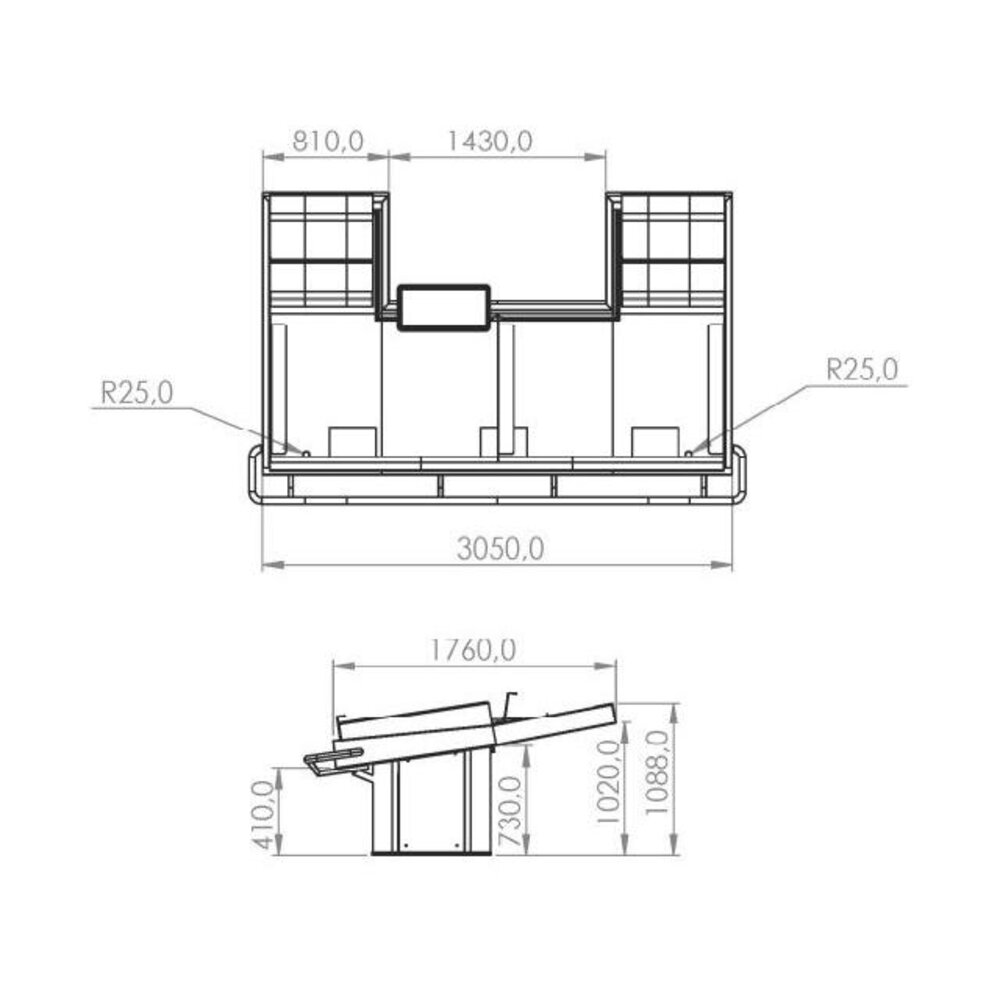 Combisteel Vis toonbank | 7178.0915