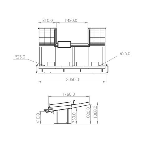 Combisteel Vis toonbank | 7178.0915
