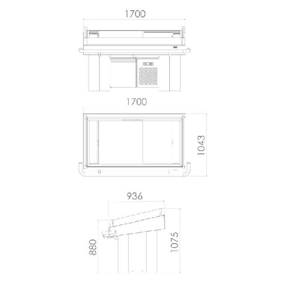 Combisteel Vis toonbank | 7178.0905