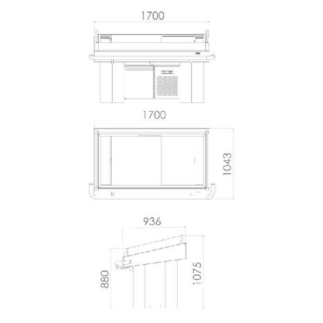 Combisteel Gekoelde vis toonbank | 7178.0900