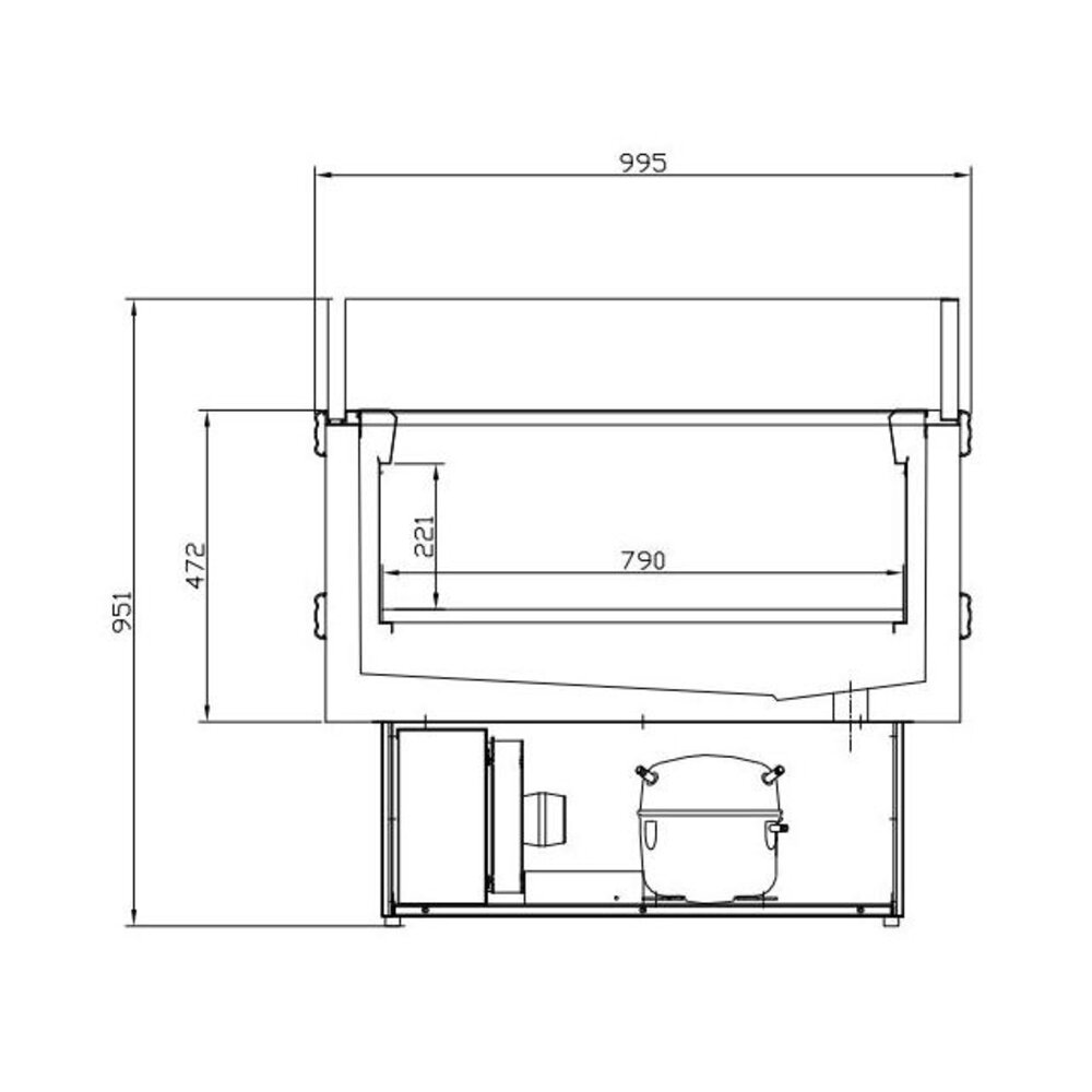 Combisteel Koel- vrieseiland omschakelbaar 2.0 | 7080.0025