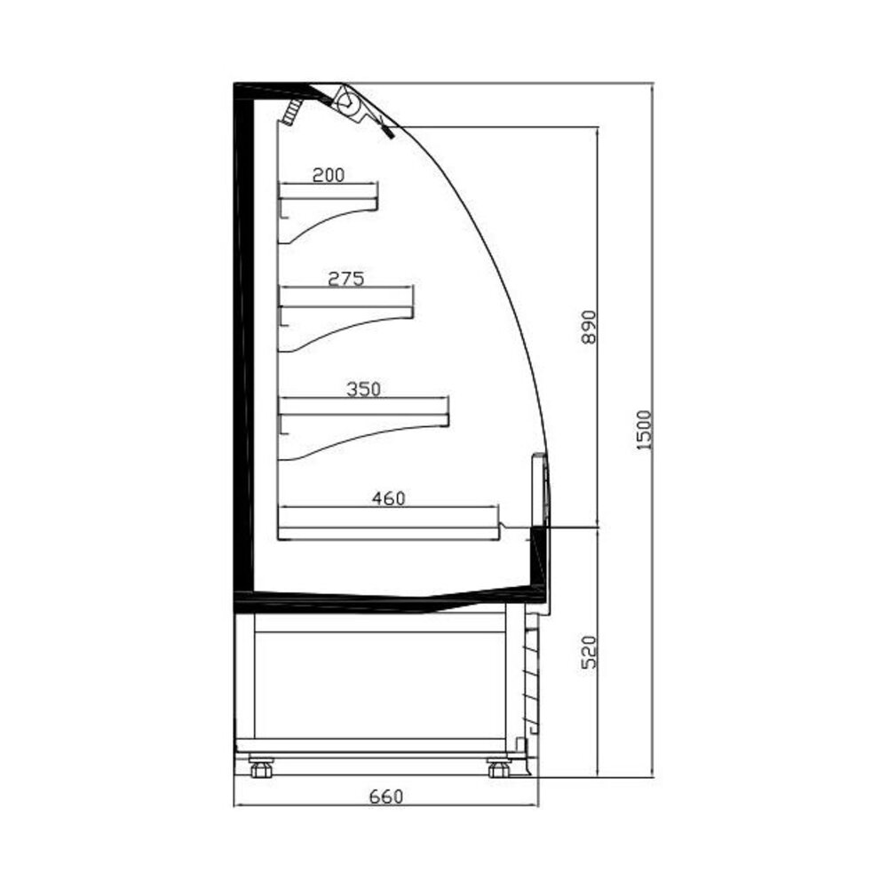 Combisteel Koelvitrine 1.3 | 7080.0010
