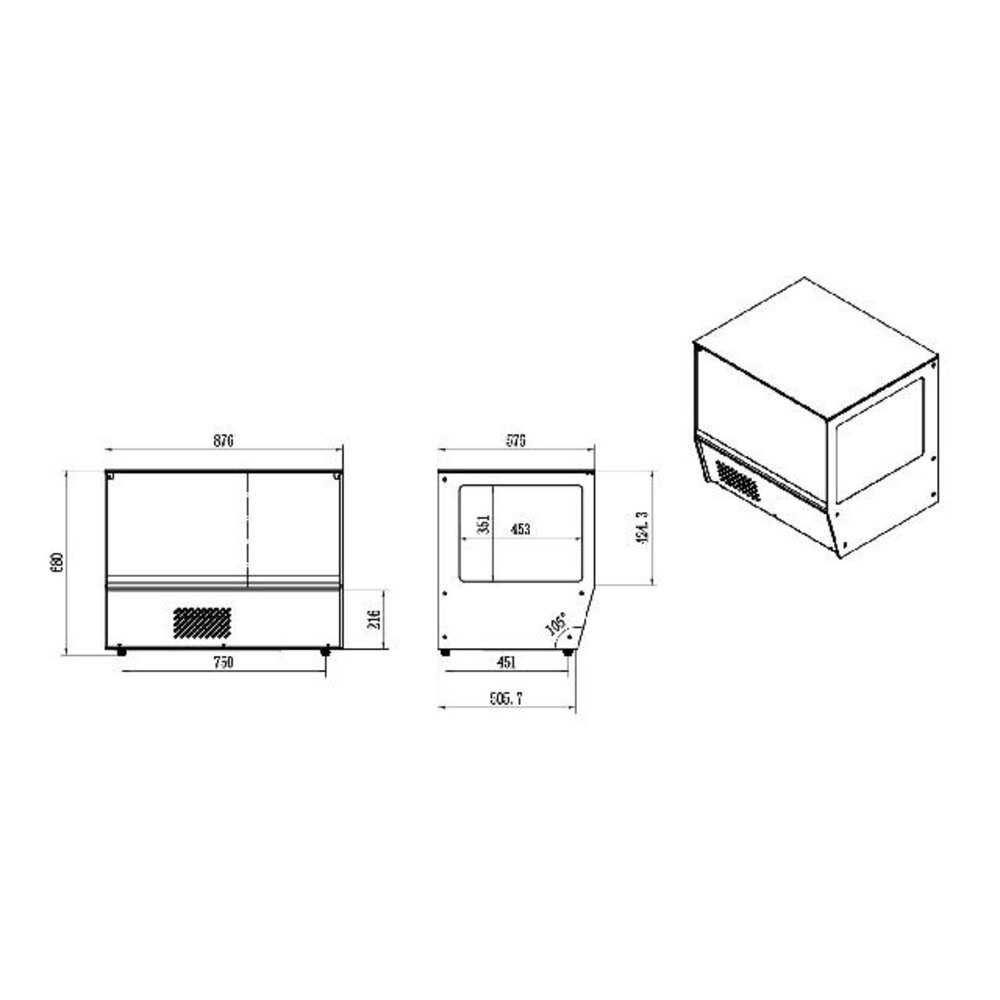 Combisteel Koelvitrine 159l | 7450.0675
