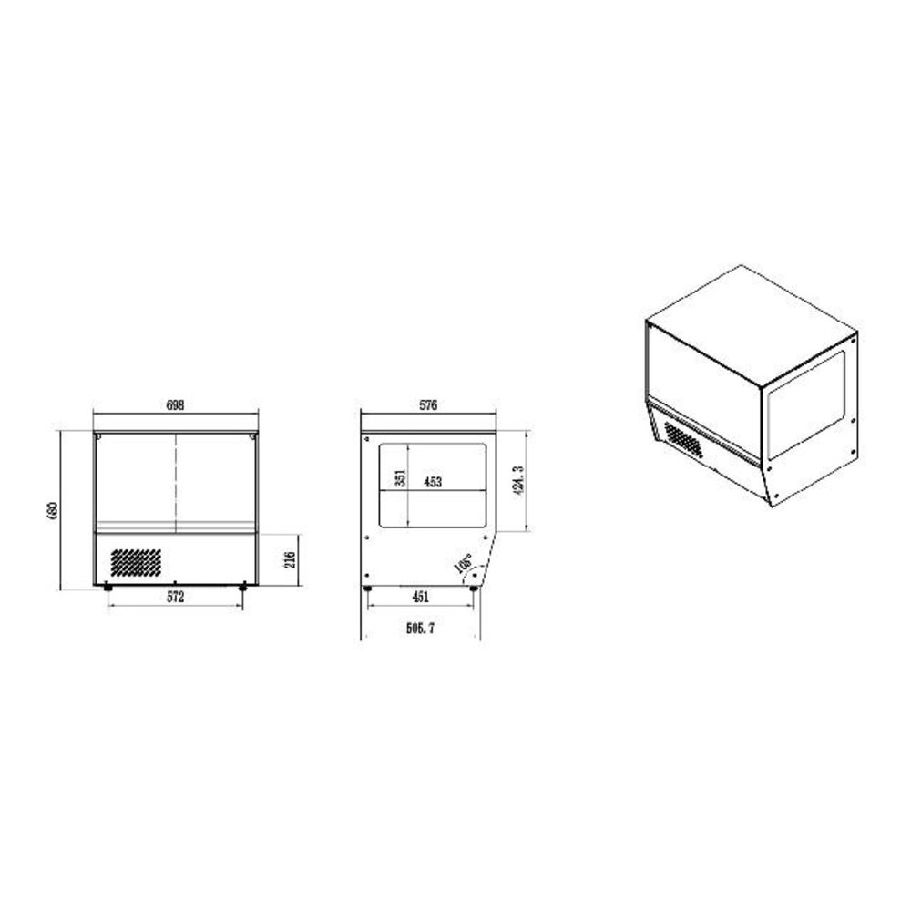 Combisteel Koelvitrine 125l | 7450.0670