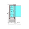 Combisteel Wandkoeling jamie 2 deuren 1.3 | 7350.0050 Combisteel Wandkoeling jamie 2 deuren 1.3 | 7350.0050