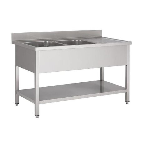 Combisteel 700 spoeltafel bodemschap 2 links 1600 | 7333.0850