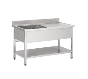 Combisteel 700 spoeltafel bodemschap 1 links 1200 Combisteel 700 spoeltafel bodemschap 1 links 1200