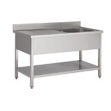 Combisteel 600 spoeltafel bodemschap 1 rechts 1200 Combisteel 600 spoeltafel bodemschap 1 rechts 1200